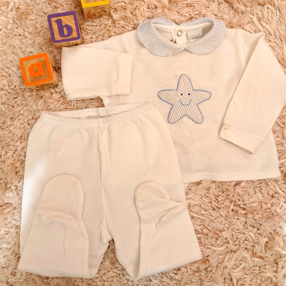 Coccode Blue & White Star Pajama 9mo